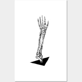 Skeleton Arm Looking For Your Neck Bones Horror Halloween Posters and Art